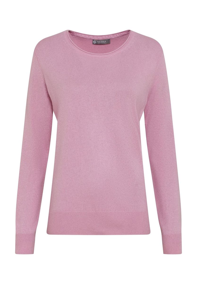 GALERIA Seide-Kaschmir Pullover "Madrid", Rundhals-Ausschnitt, für Damen, rosa, 40