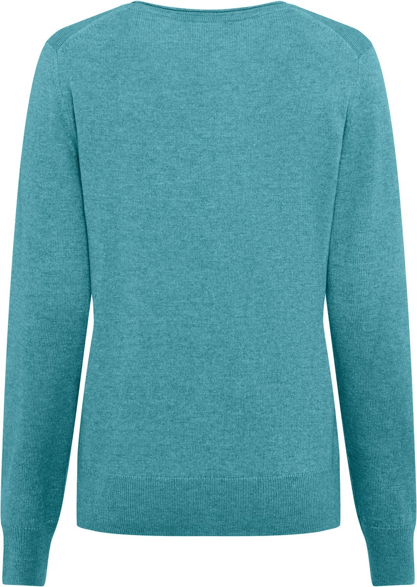 GALERIA Seide-Kaschmir Pullover "Madrid", Rundhals-Ausschnitt, für Damen, türkis, 38