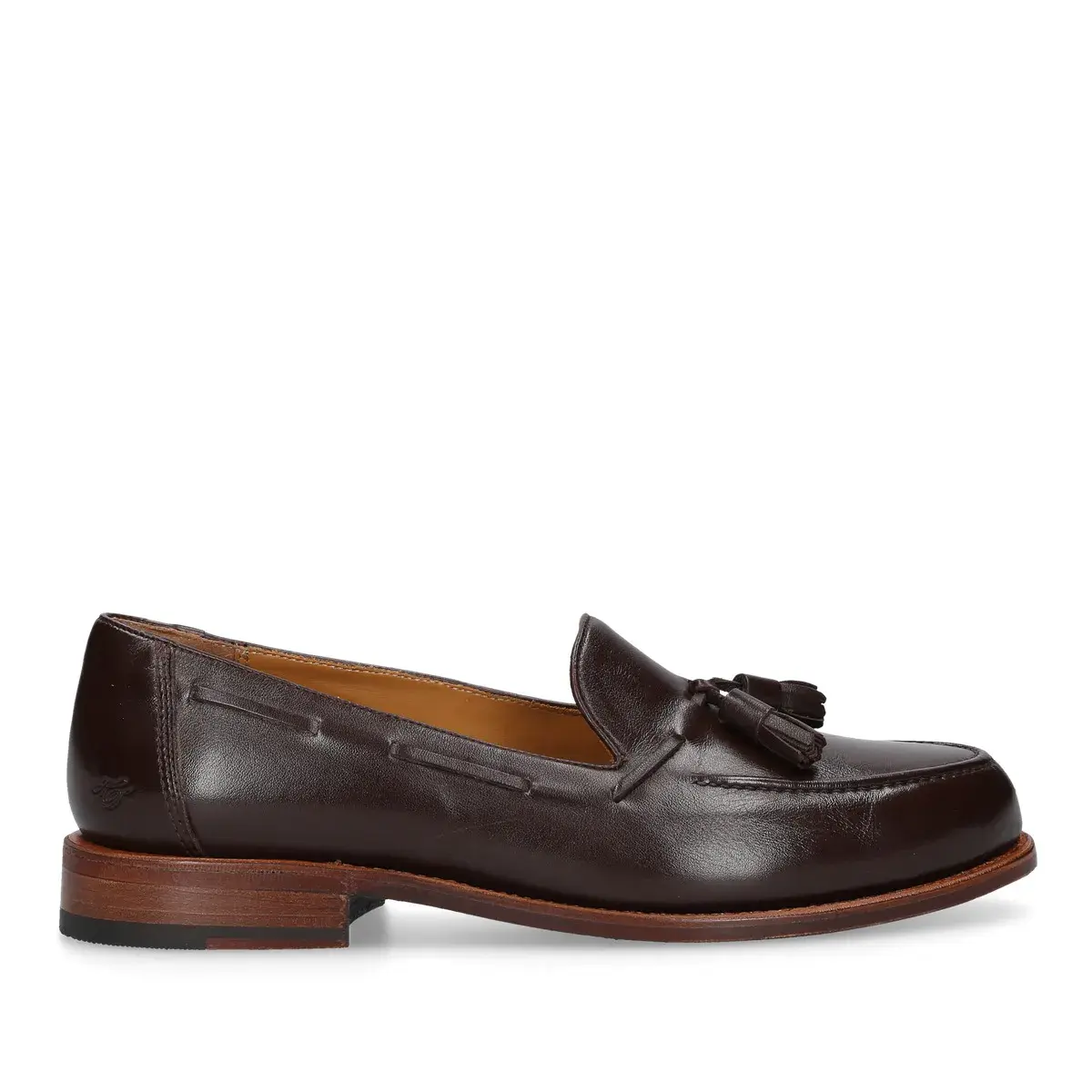 Klassische braune Leder-Tassel-Loafer