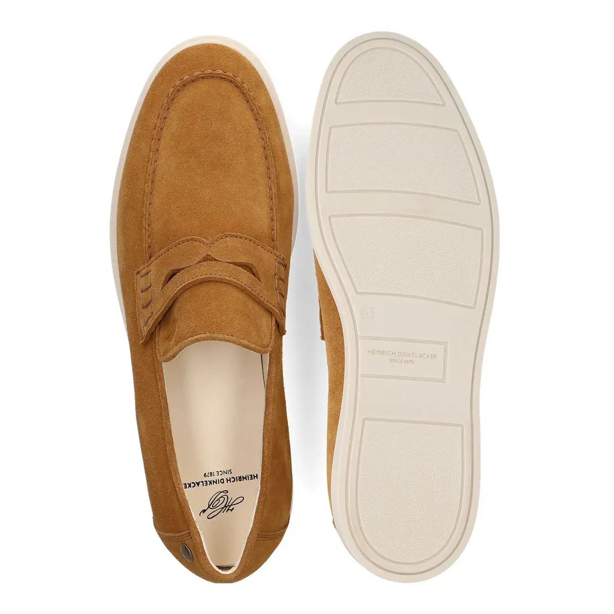 Wildleder Penny Loafer mit Gummisohle