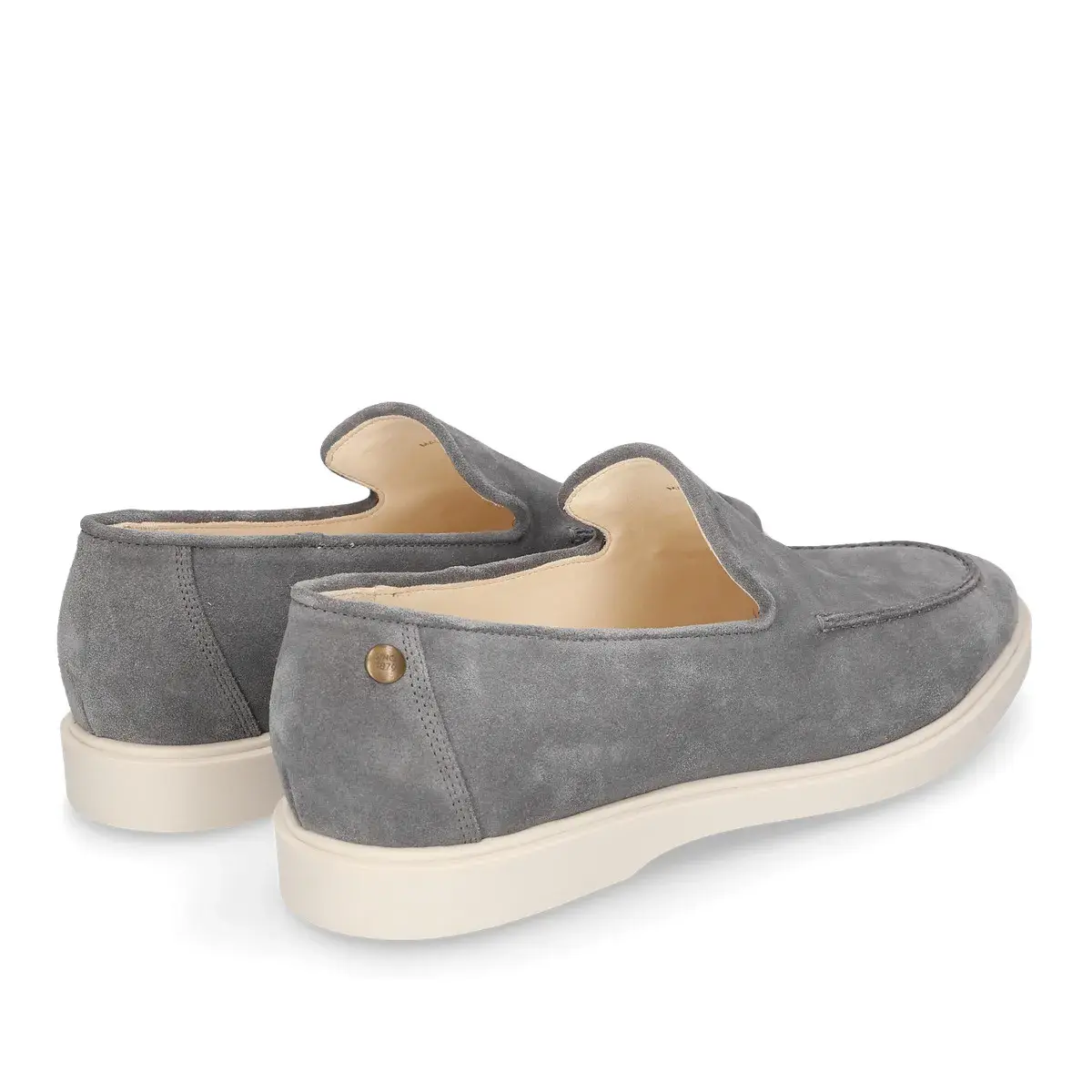 Graue Wildleder-Loafer