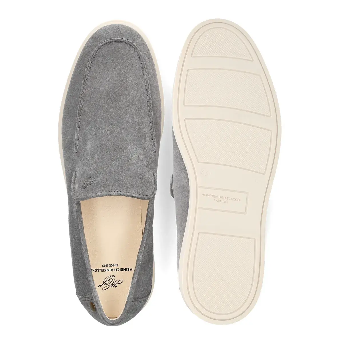 Graue Wildleder-Loafer