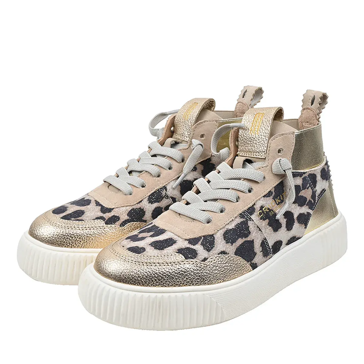 High-Top Sneaker mit Leopardenmuster