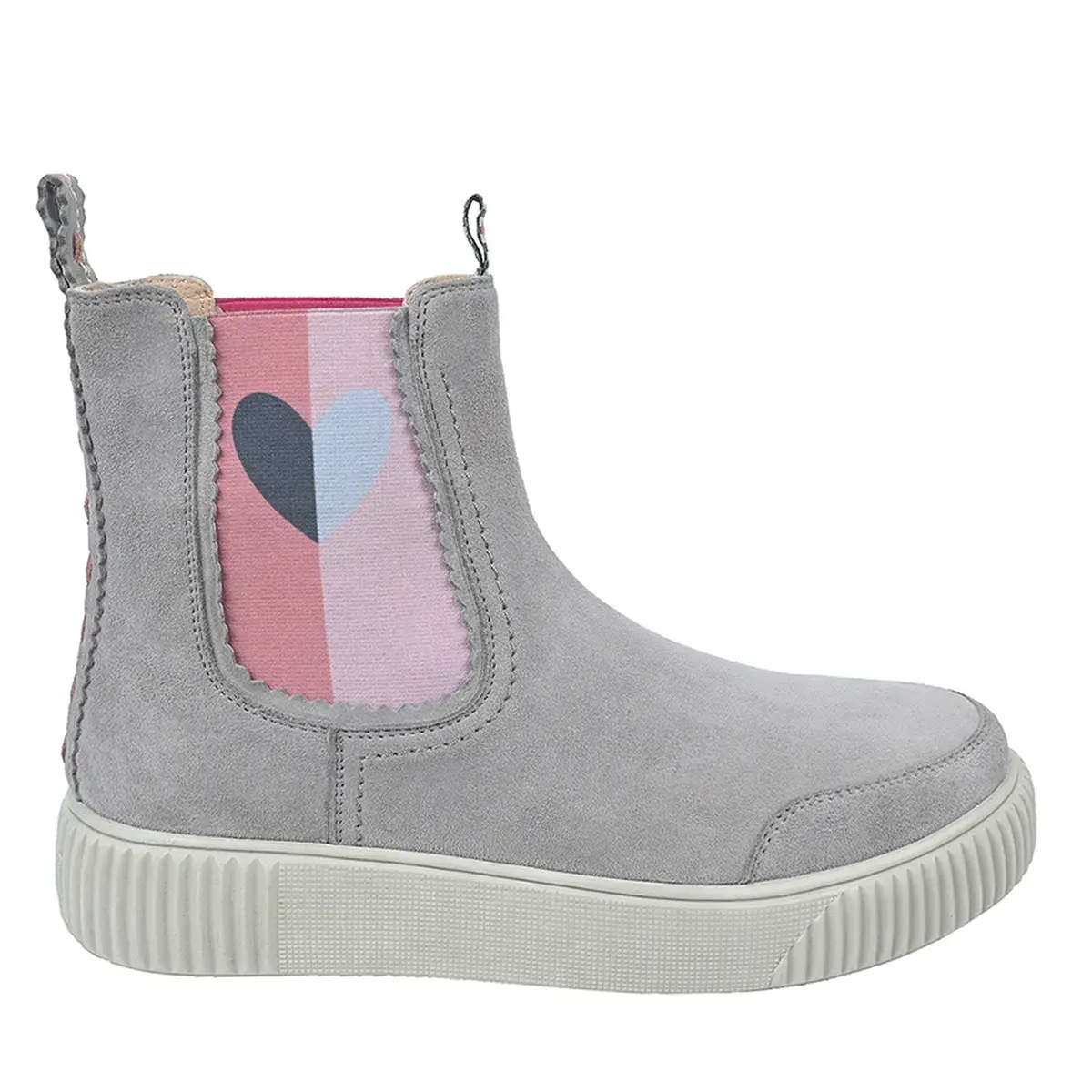 Graue Chelsea Wildleder Stiefeletten