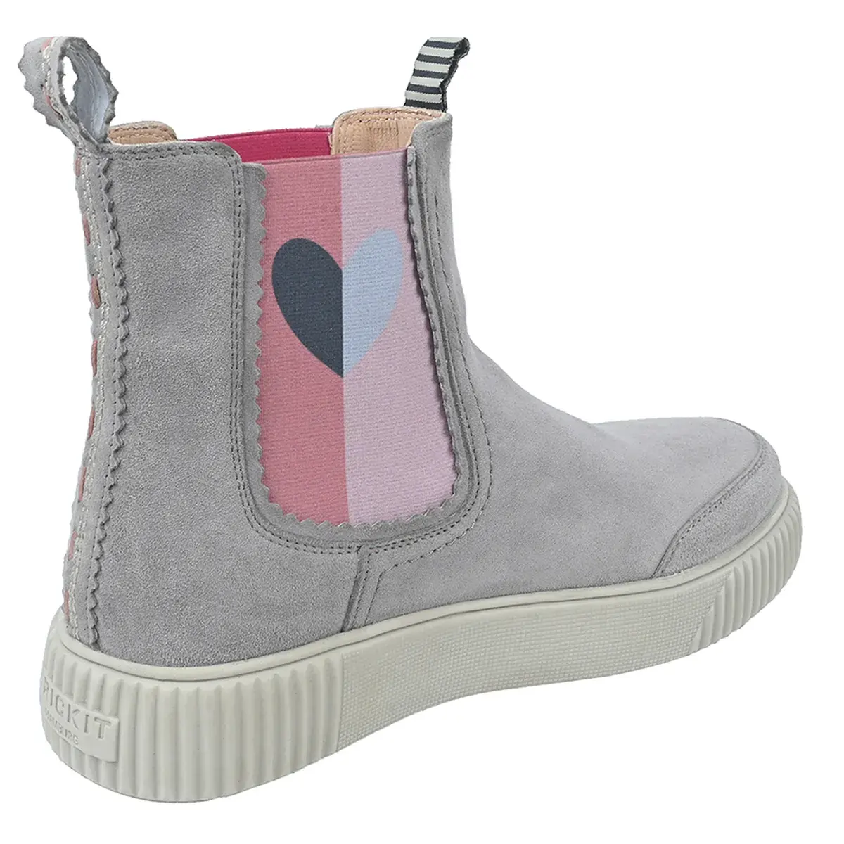 Graue Chelsea Wildleder Stiefeletten