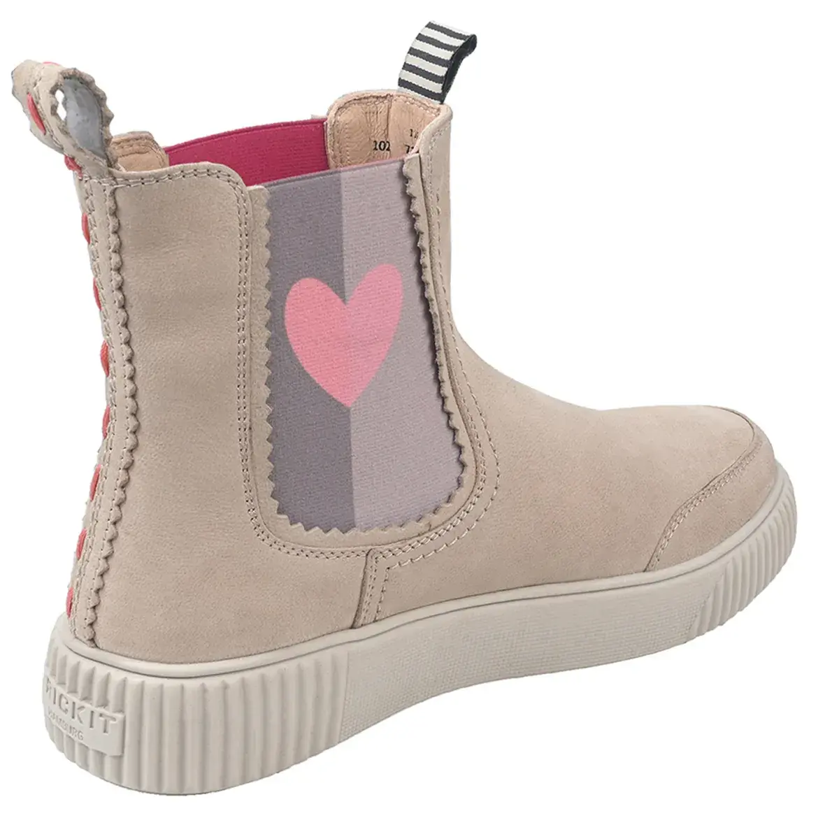 Beige Nubuk Chelsea Boots für Damen