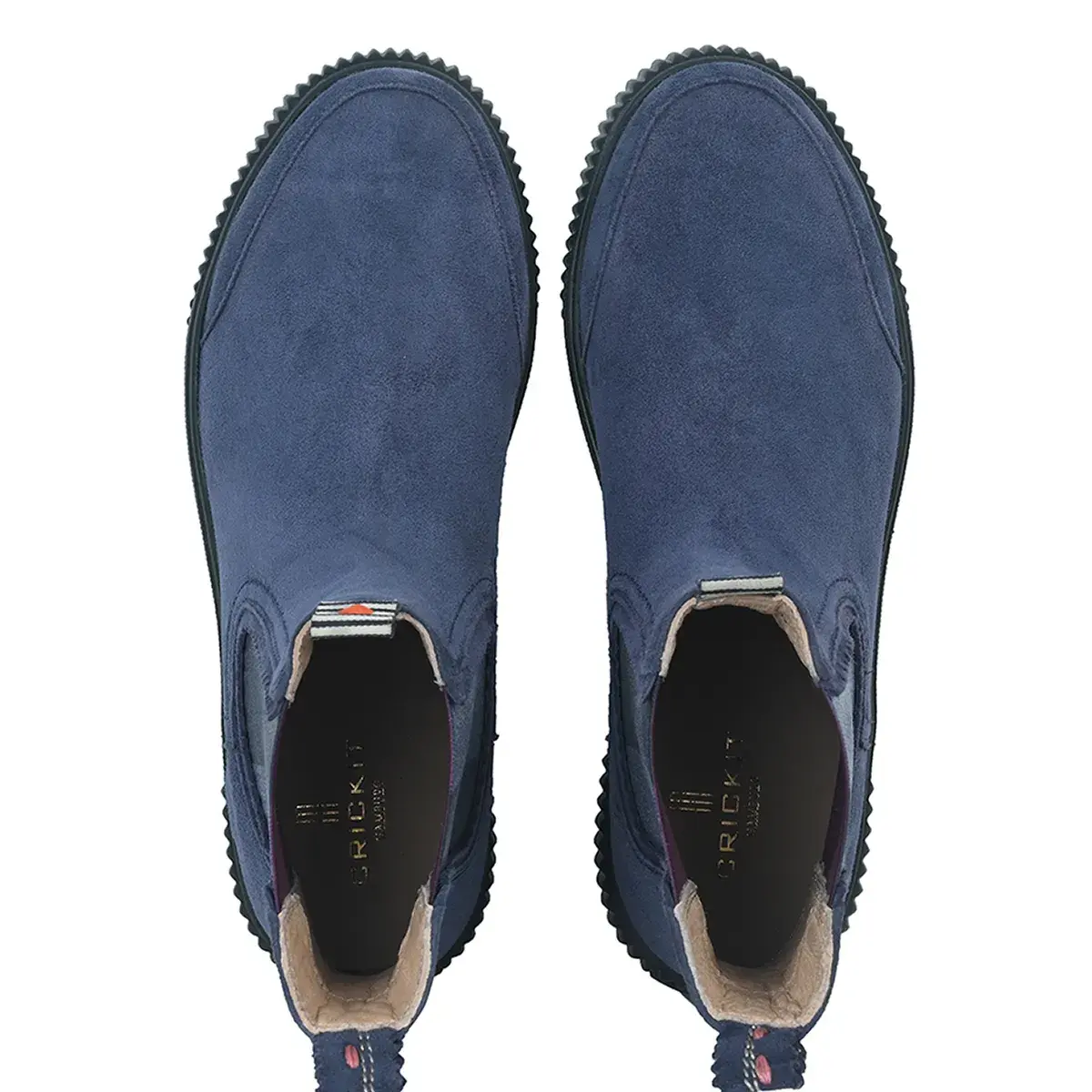 Blauer Chelsea Boot aus Wildleder