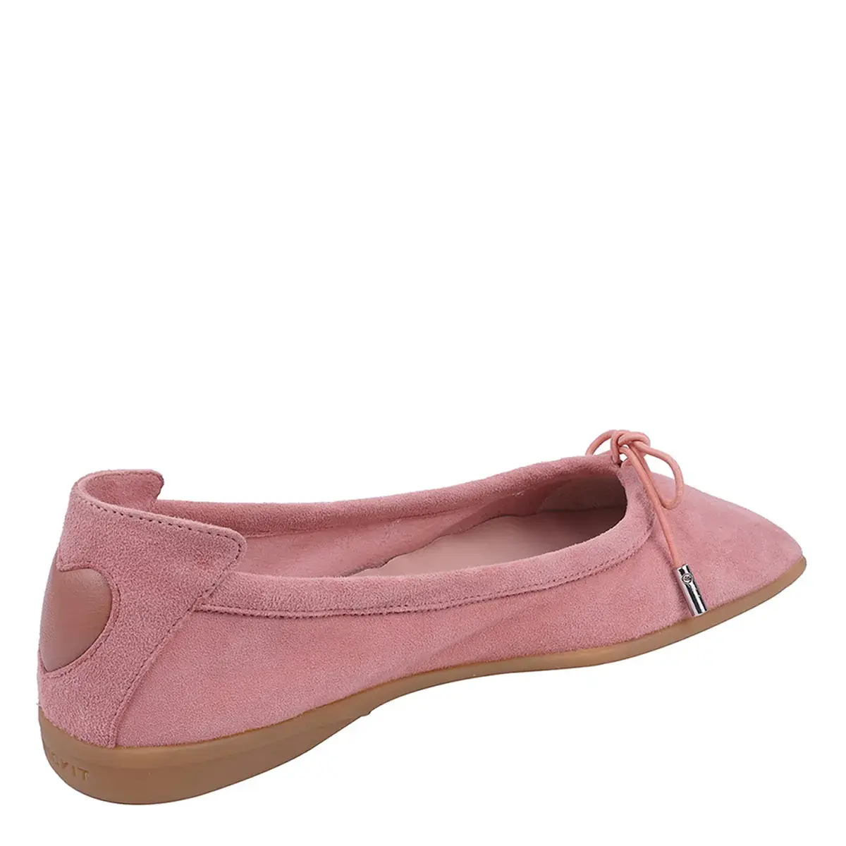 Ballerinas aus Wildleder mit Schleife