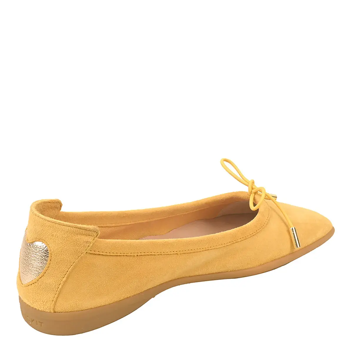 Ballerina aus Wildleder mit Schleife