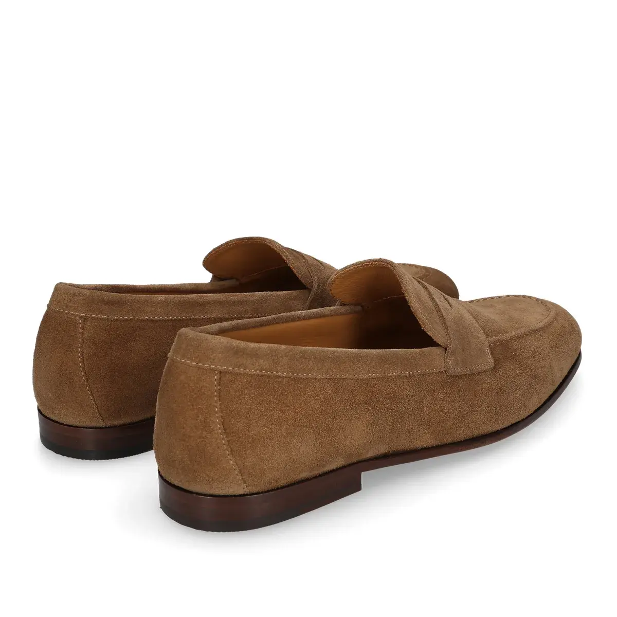 Braune Penny Loafer aus Wildleder