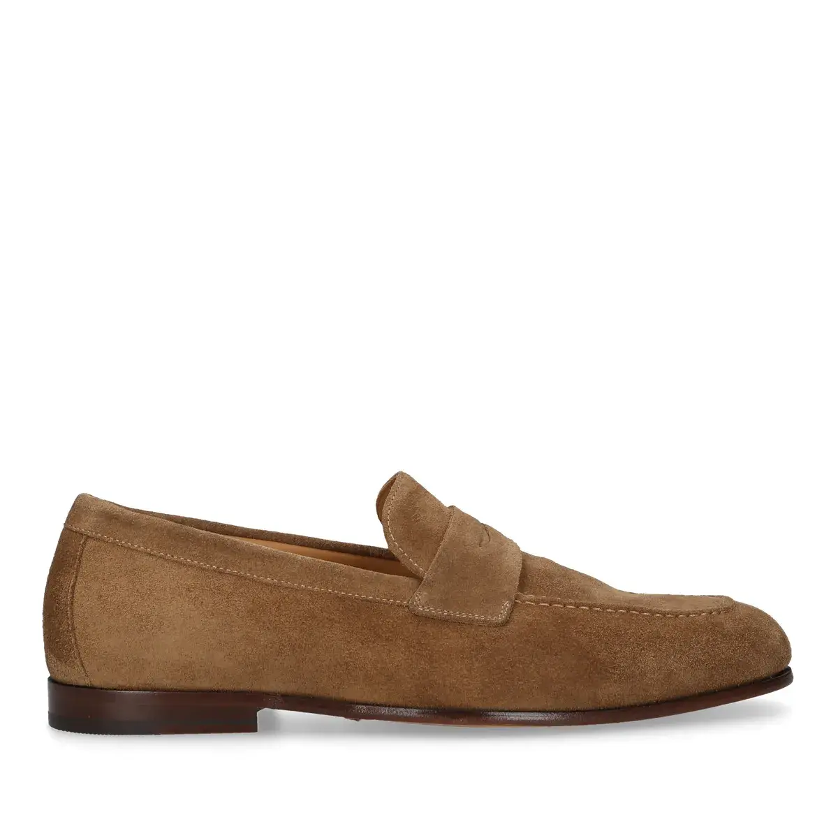 Braune Penny Loafer aus Wildleder