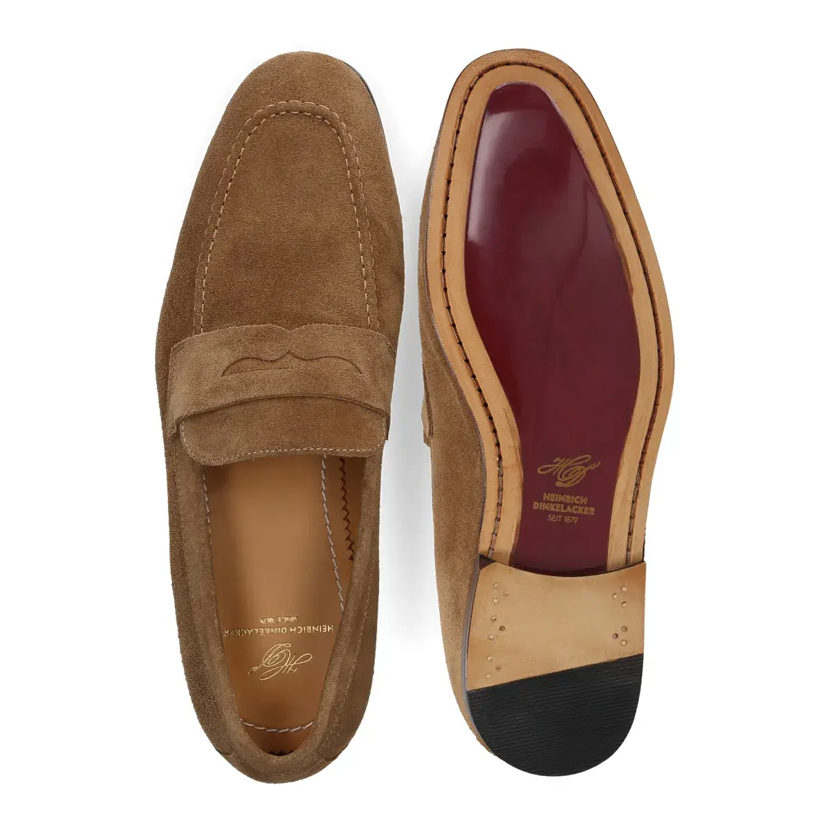 Braune Penny Loafer aus Wildleder
