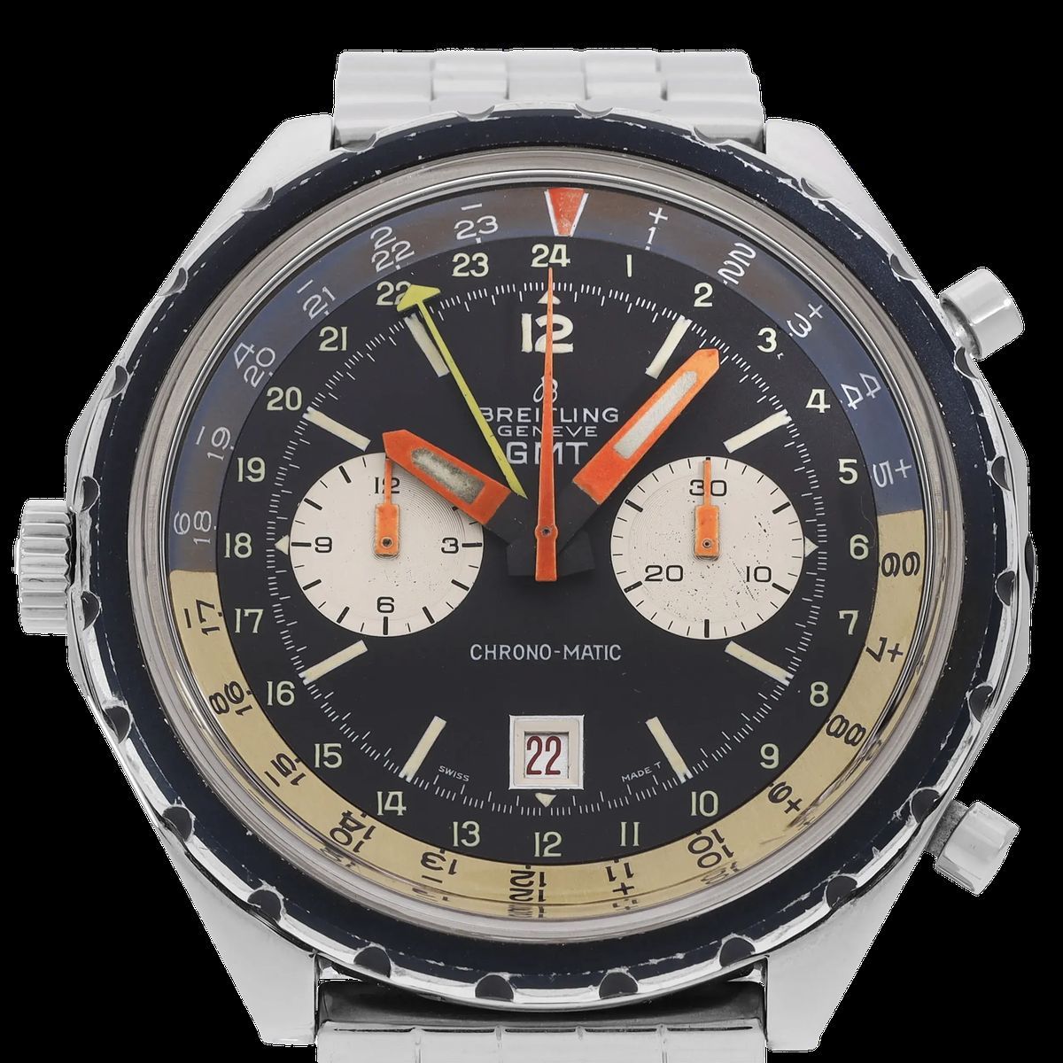 Klassische Chrono-Matic GMT Chronograph Uhr