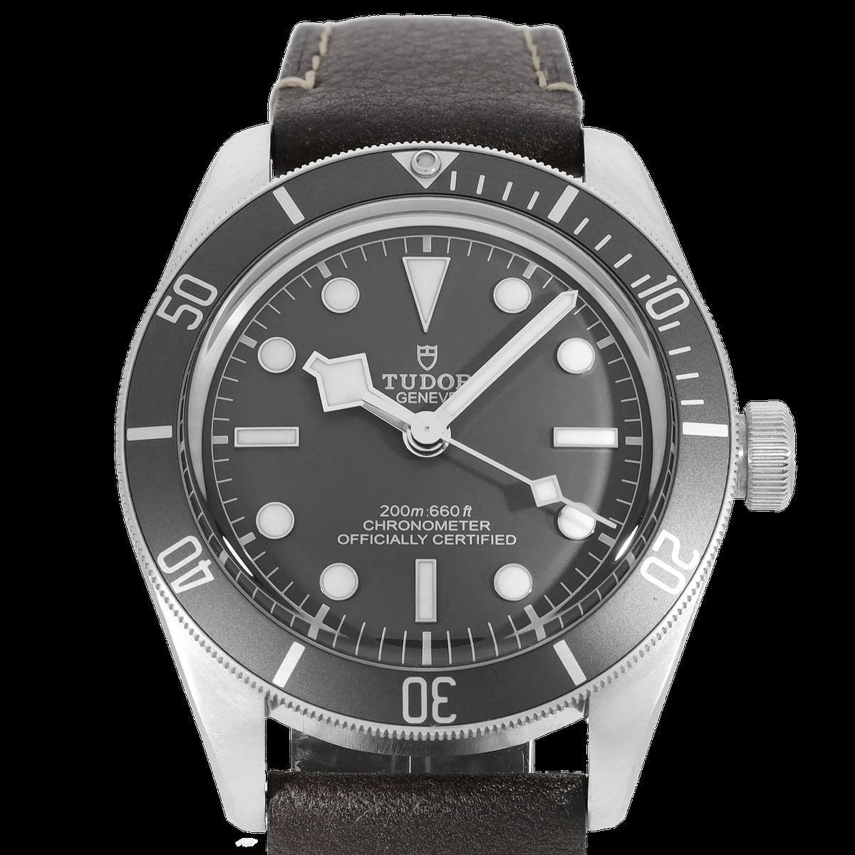 Graues Zifferblatt Black Bay Uhr