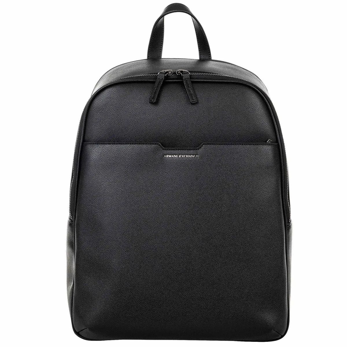 Minimalistischer schwarzer Rucksack aus Kunstleder