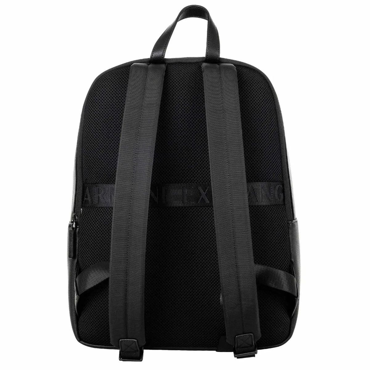 Minimalistischer schwarzer Rucksack aus Kunstleder