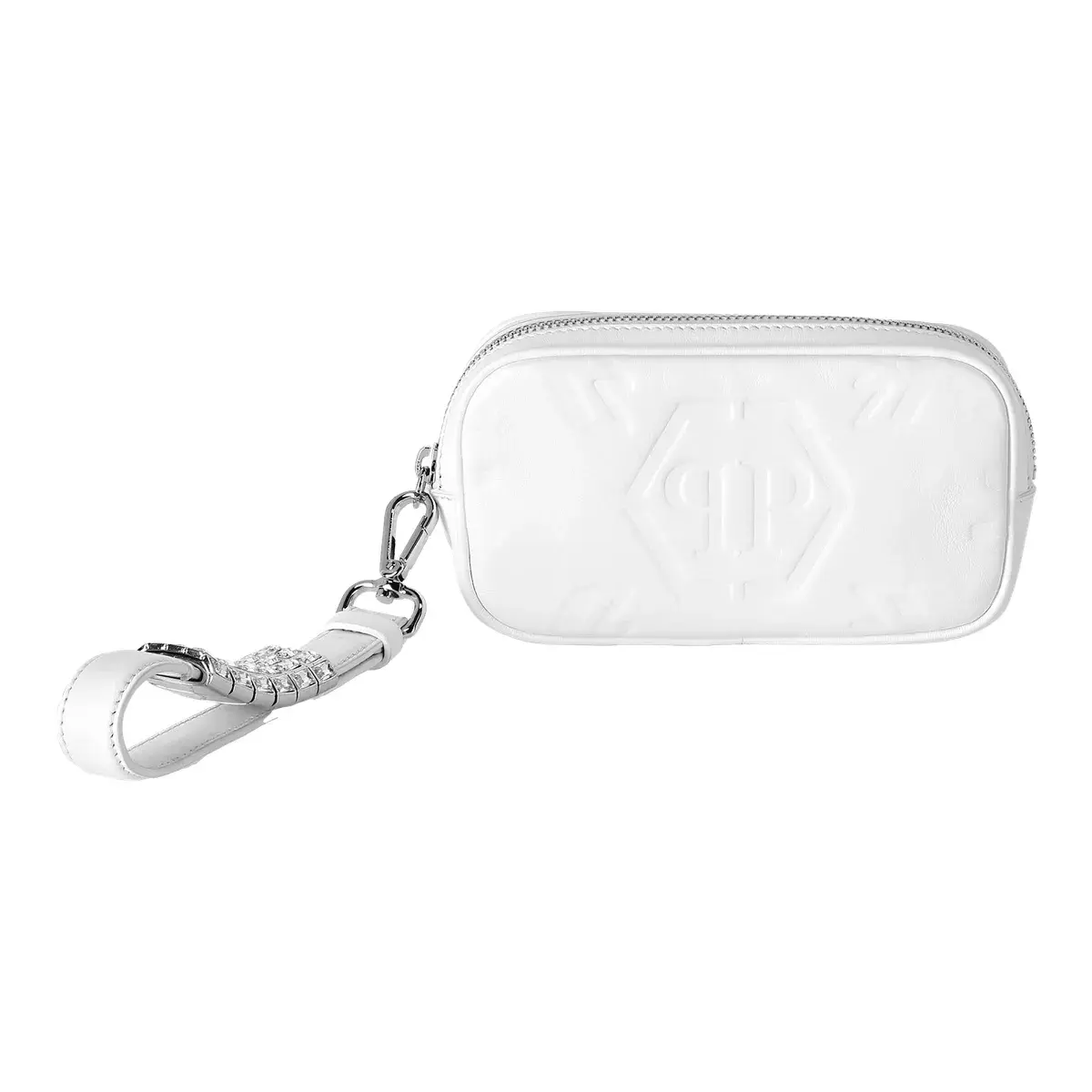 Handgelenk-Clutch aus geprägtem Monogramm-Leder