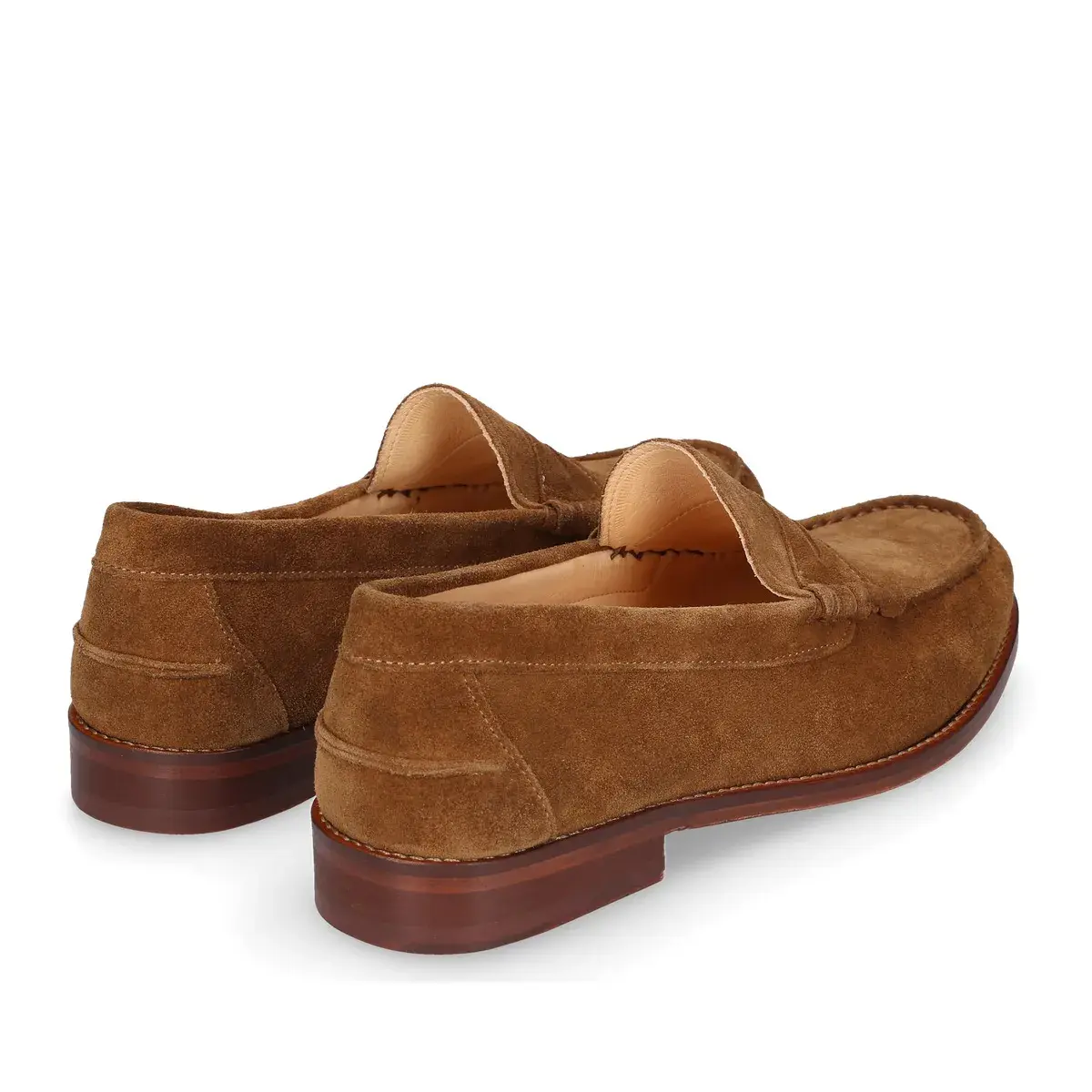 Braune Penny Loafer aus Wildleder