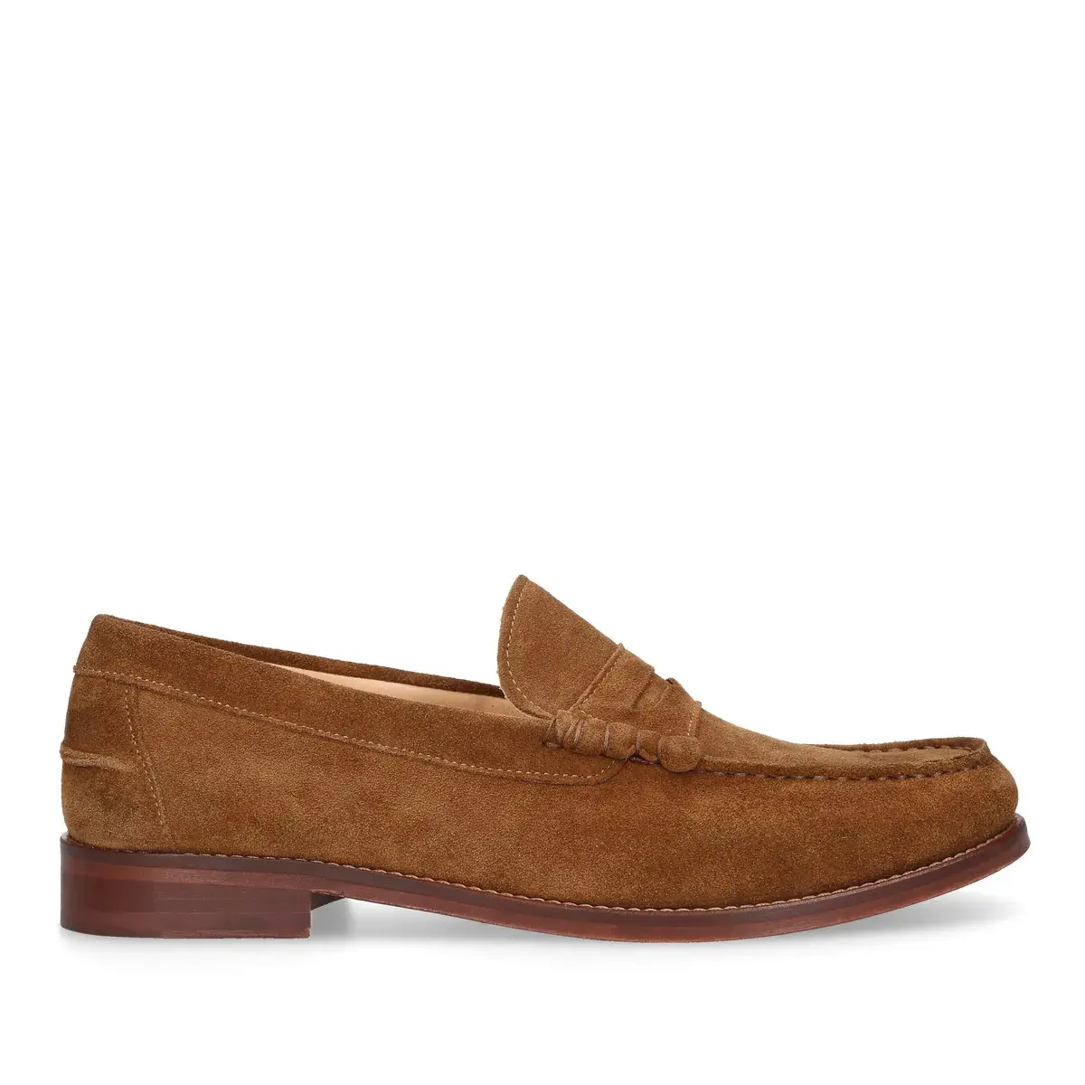 Braune Penny Loafer aus Wildleder
