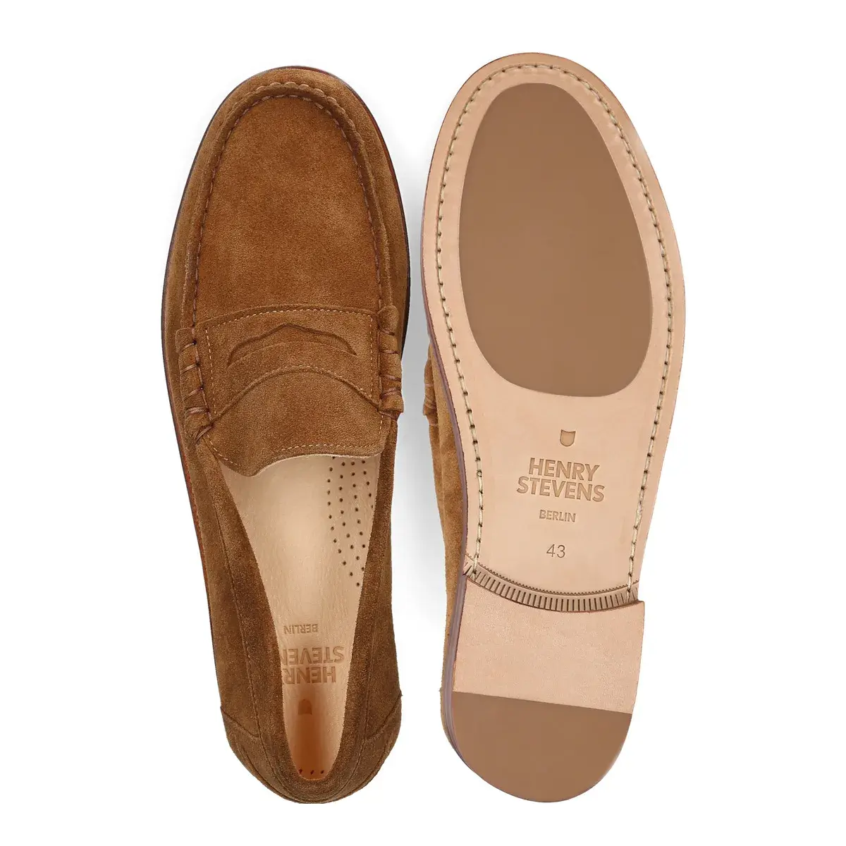 Braune Penny Loafer aus Wildleder