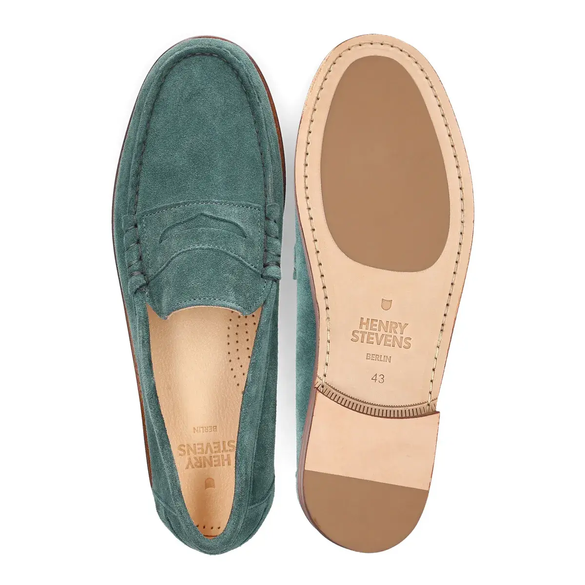 Penny Loafer aus Wildleder mit Ledersohle