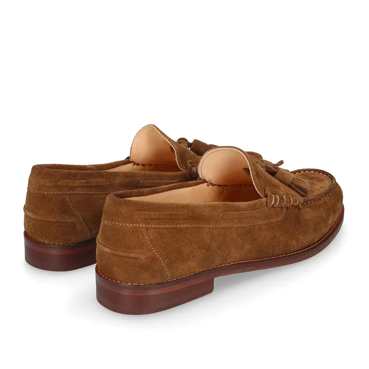 Suede Quasten Loafer in Braun