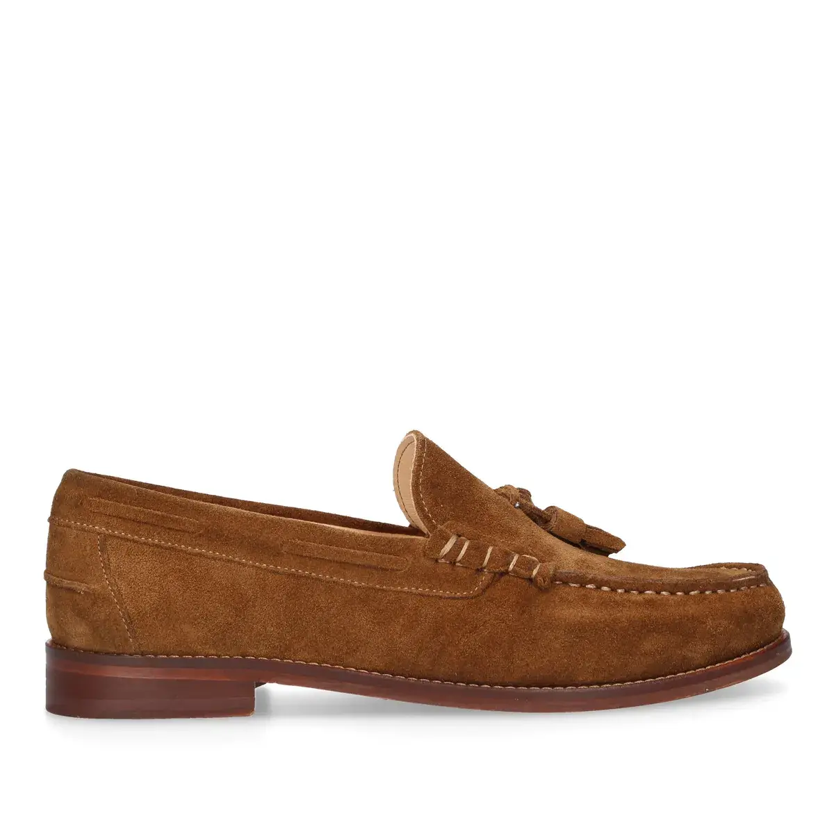 Suede Quasten Loafer in Braun
