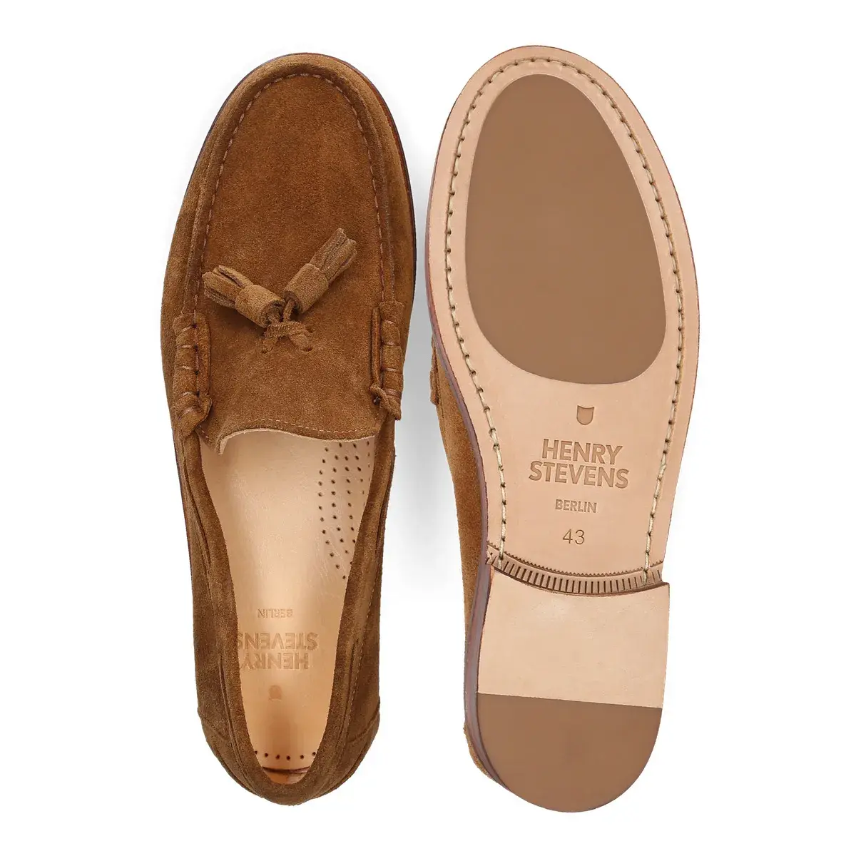 Suede Quasten Loafer in Braun