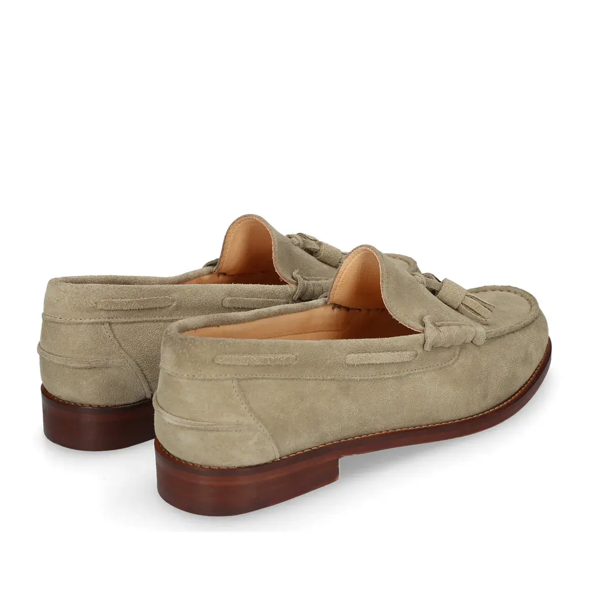 Wildleder Quasten Loafer in Beige