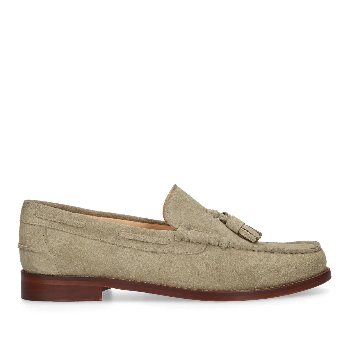 Wildleder Quasten Loafer in Beige