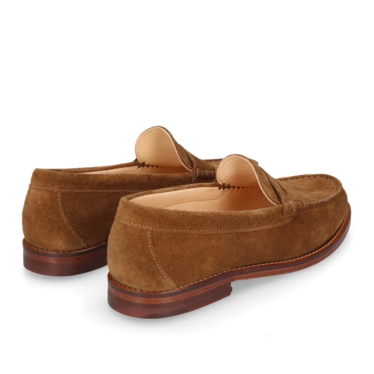 Wildleder Penny Loafers in Braun