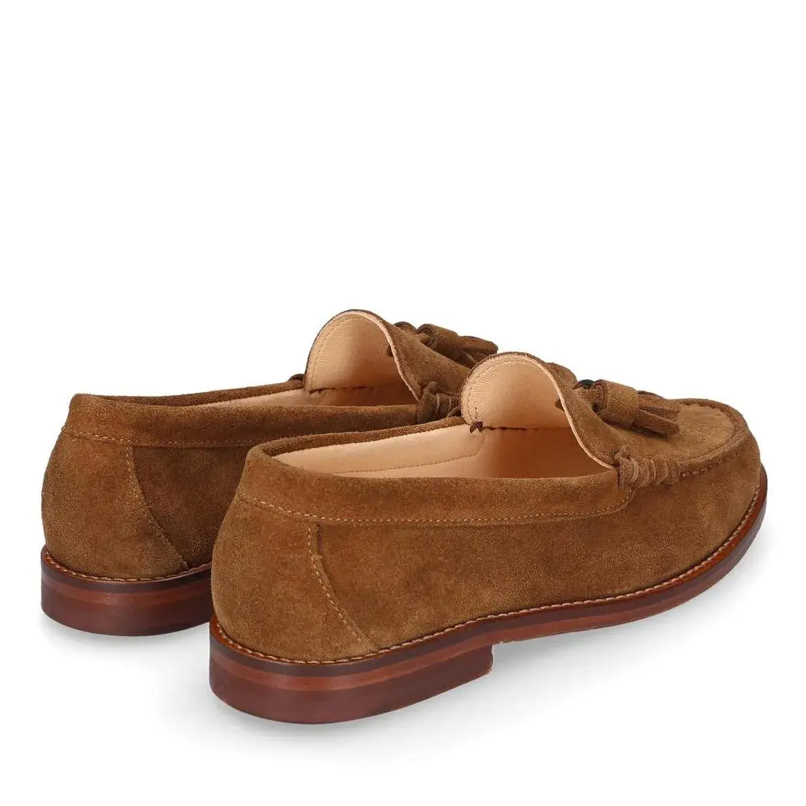 Brauner Wildleder Quasten Loafer