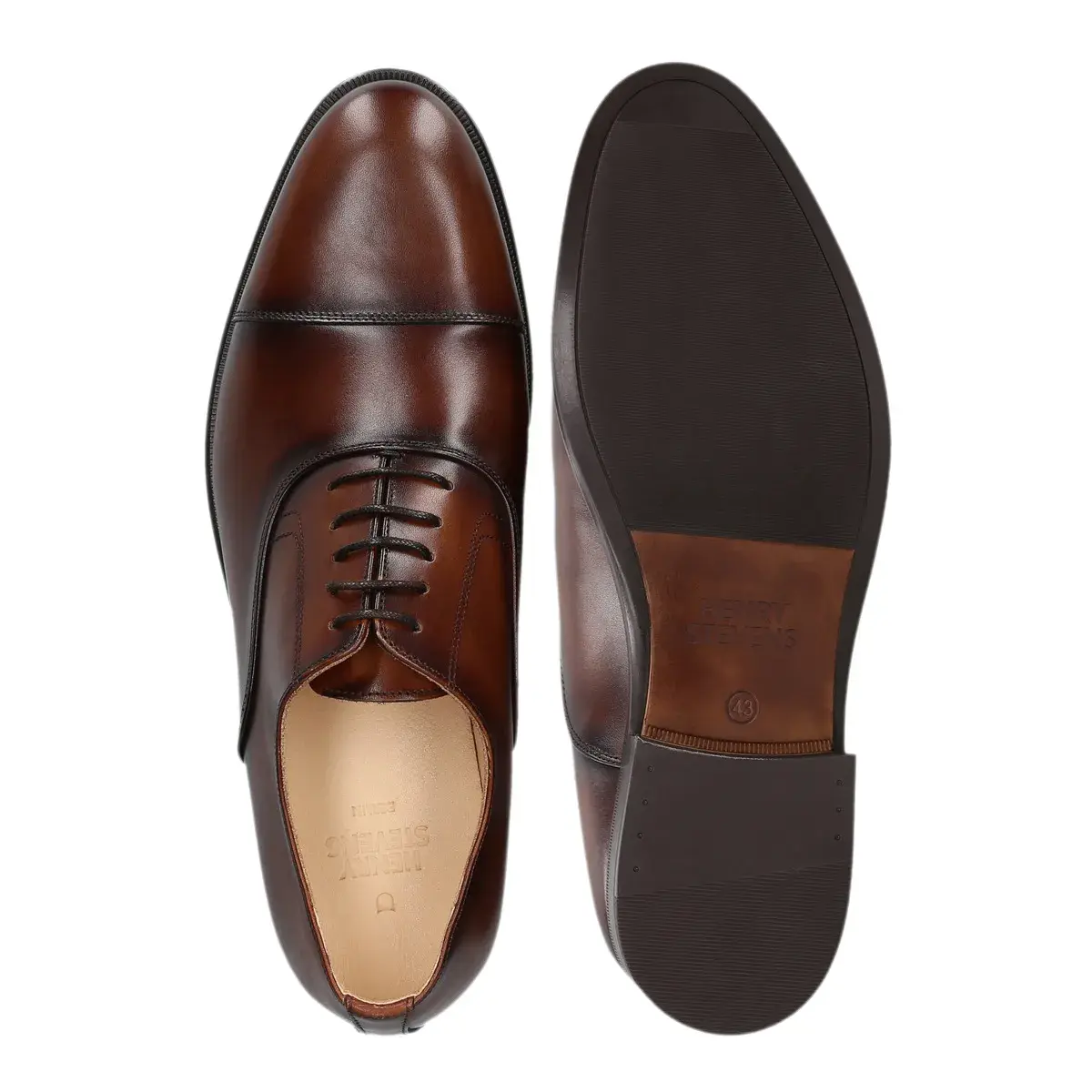 Klassische braune Oxford-Lederschuhe