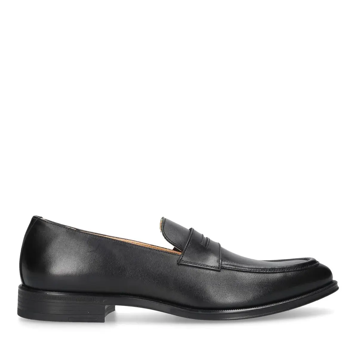 Klassische Penny Loafer aus schwarzem Leder