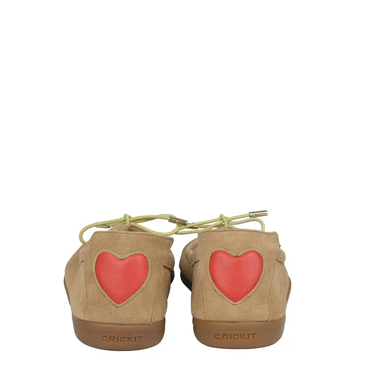Ballerinas aus Wildleder mit Herzdetail