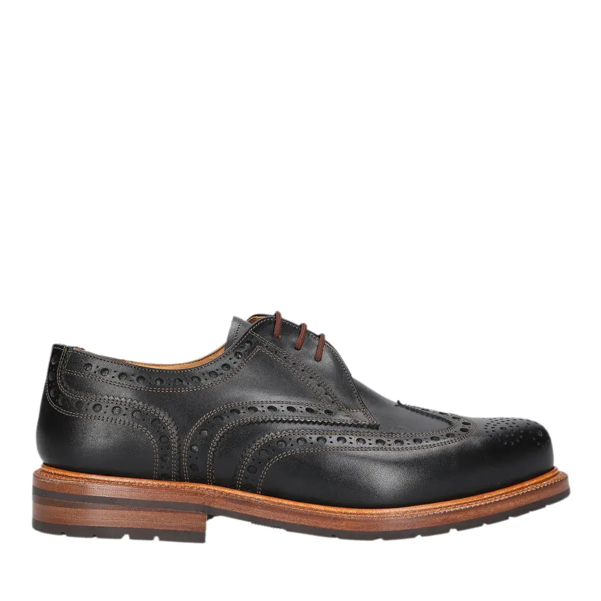 Klassische Full-Brogue Derby Schuhe aus Leder