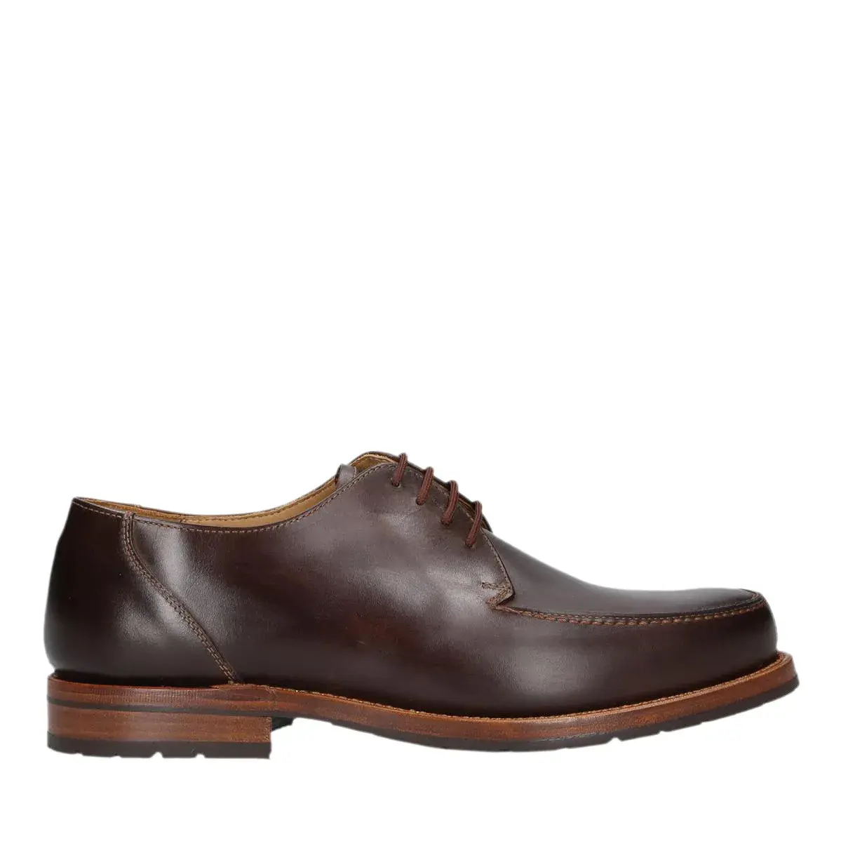 Klassische braune Derby-Schuhe aus Leder