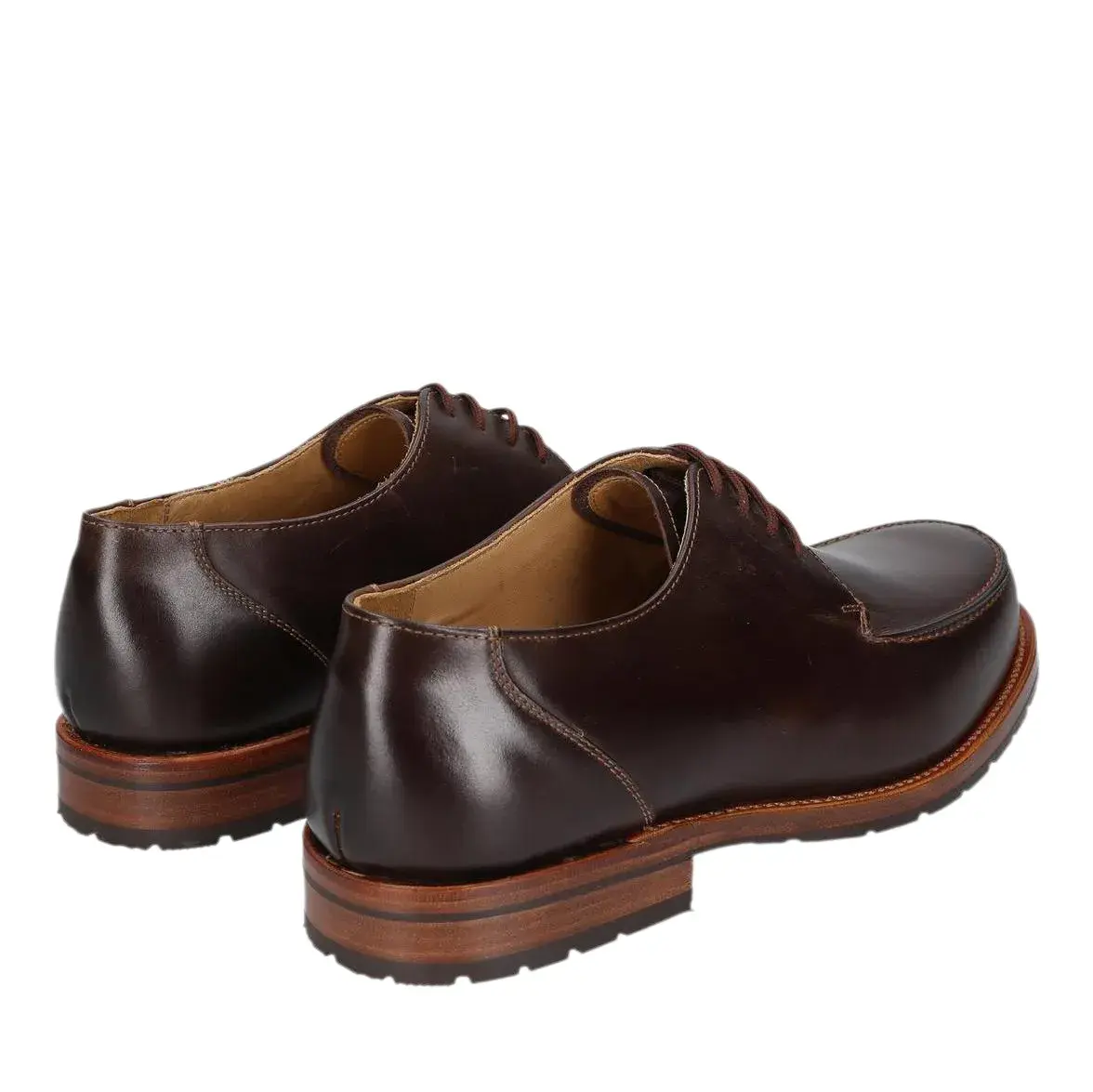 Klassische braune Derby-Schuhe aus Leder
