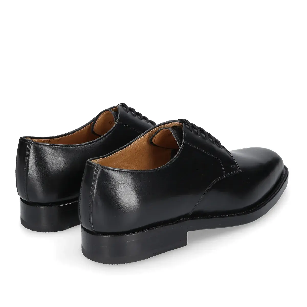 Schwarze Oxford-Schnürschuhe aus Glattleder