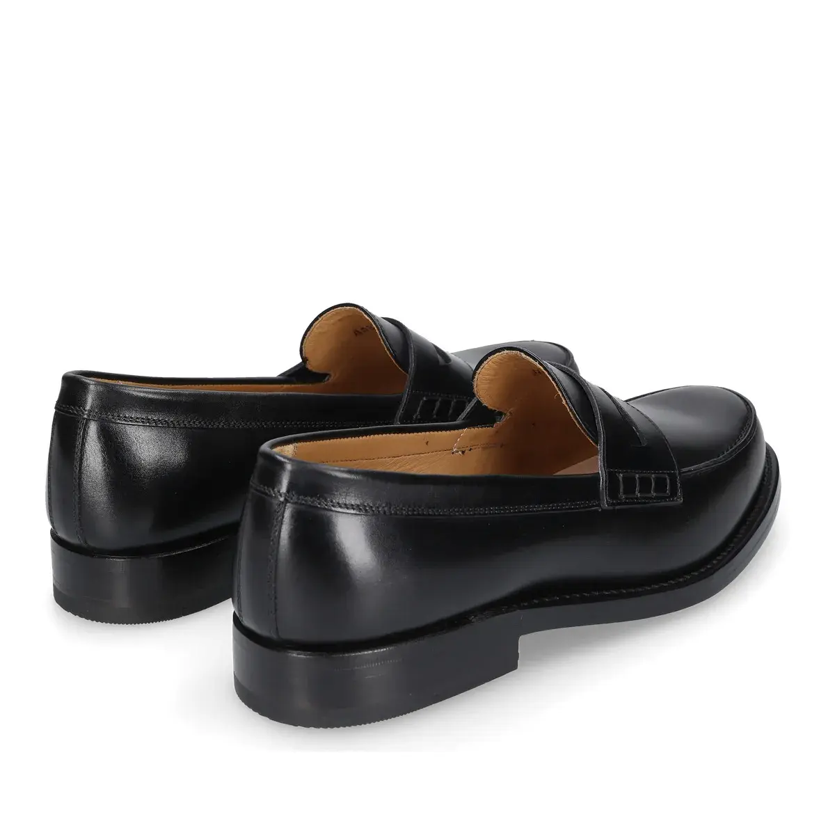 Schwarze Penny Loafer aus Leder klassisch
