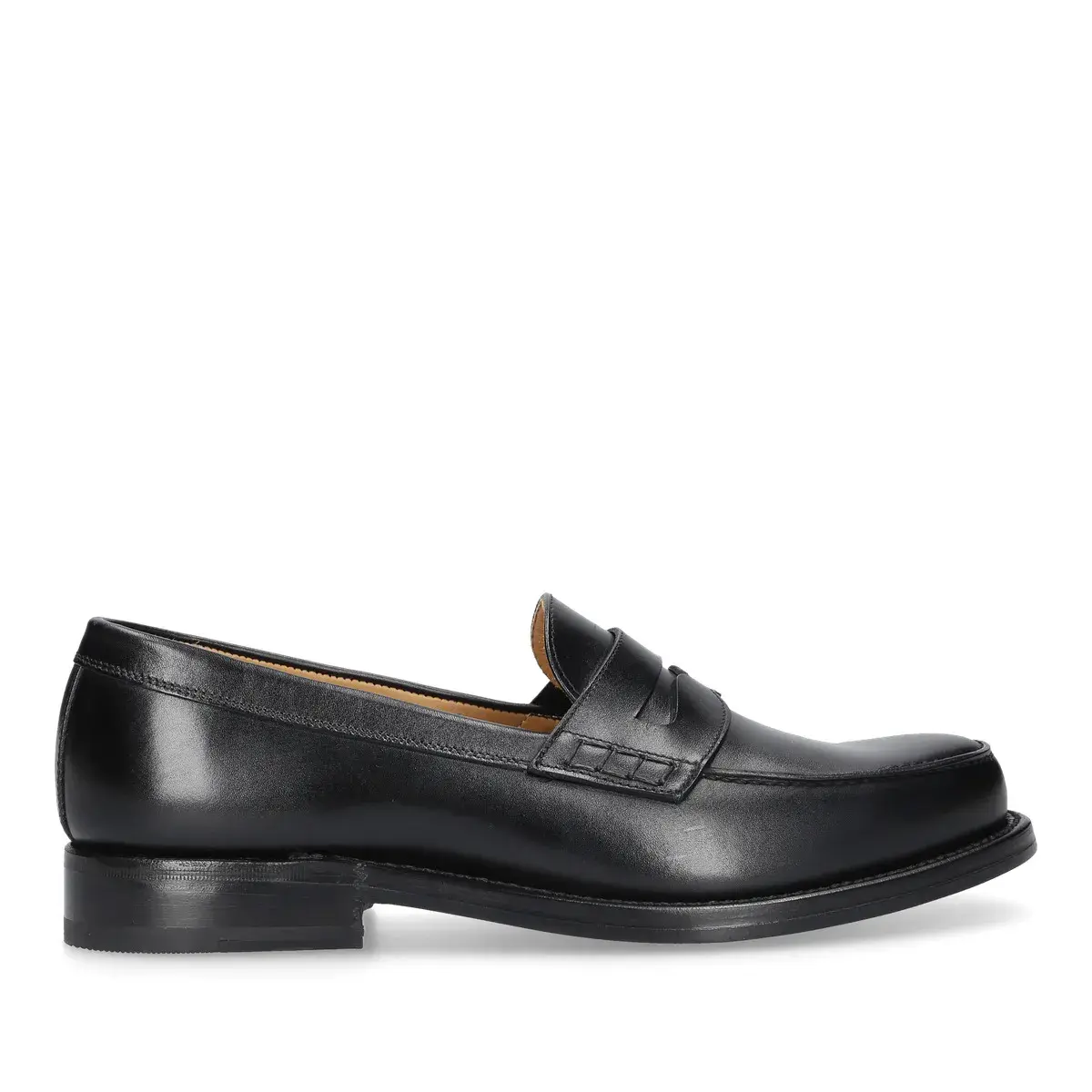 Schwarze Penny Loafer aus Leder klassisch