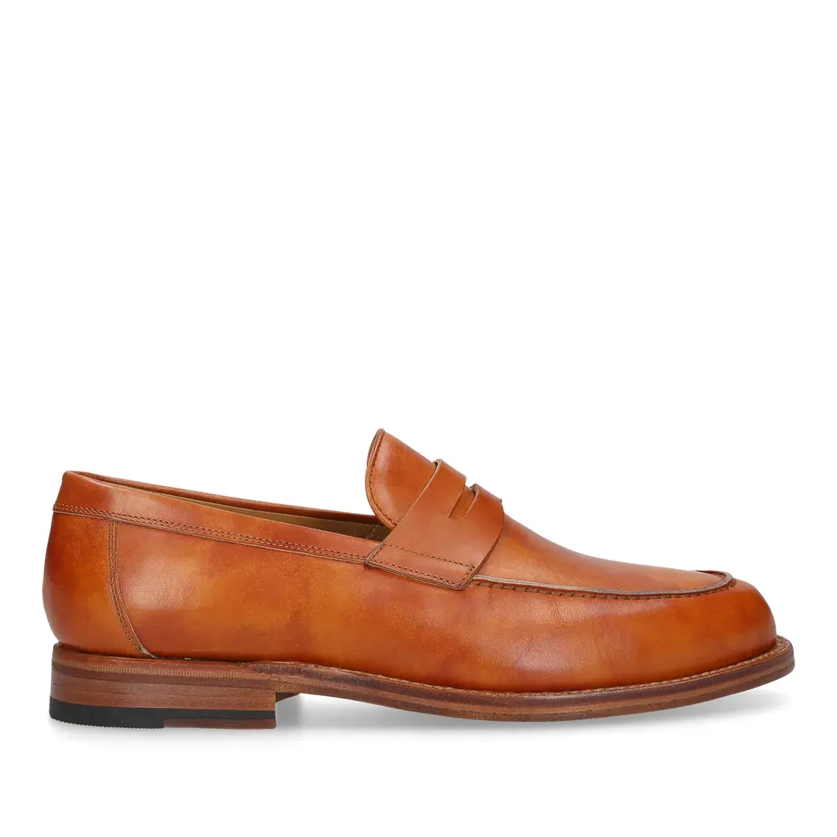 Klassische braune Penny Loafer aus Leder
