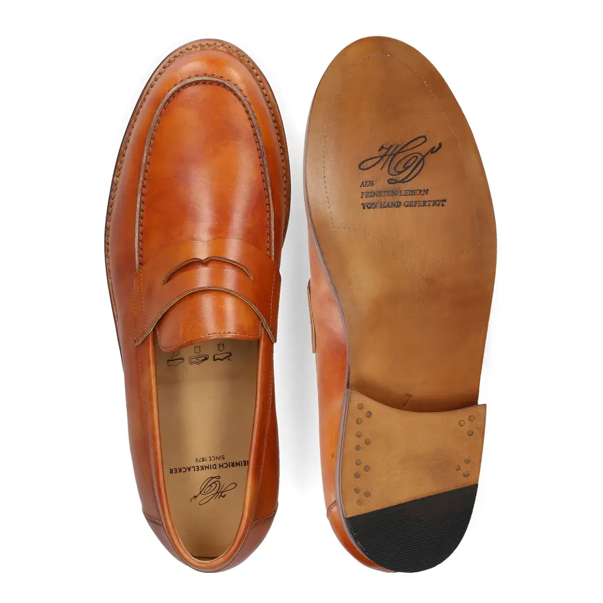 Klassische braune Penny Loafer aus Leder