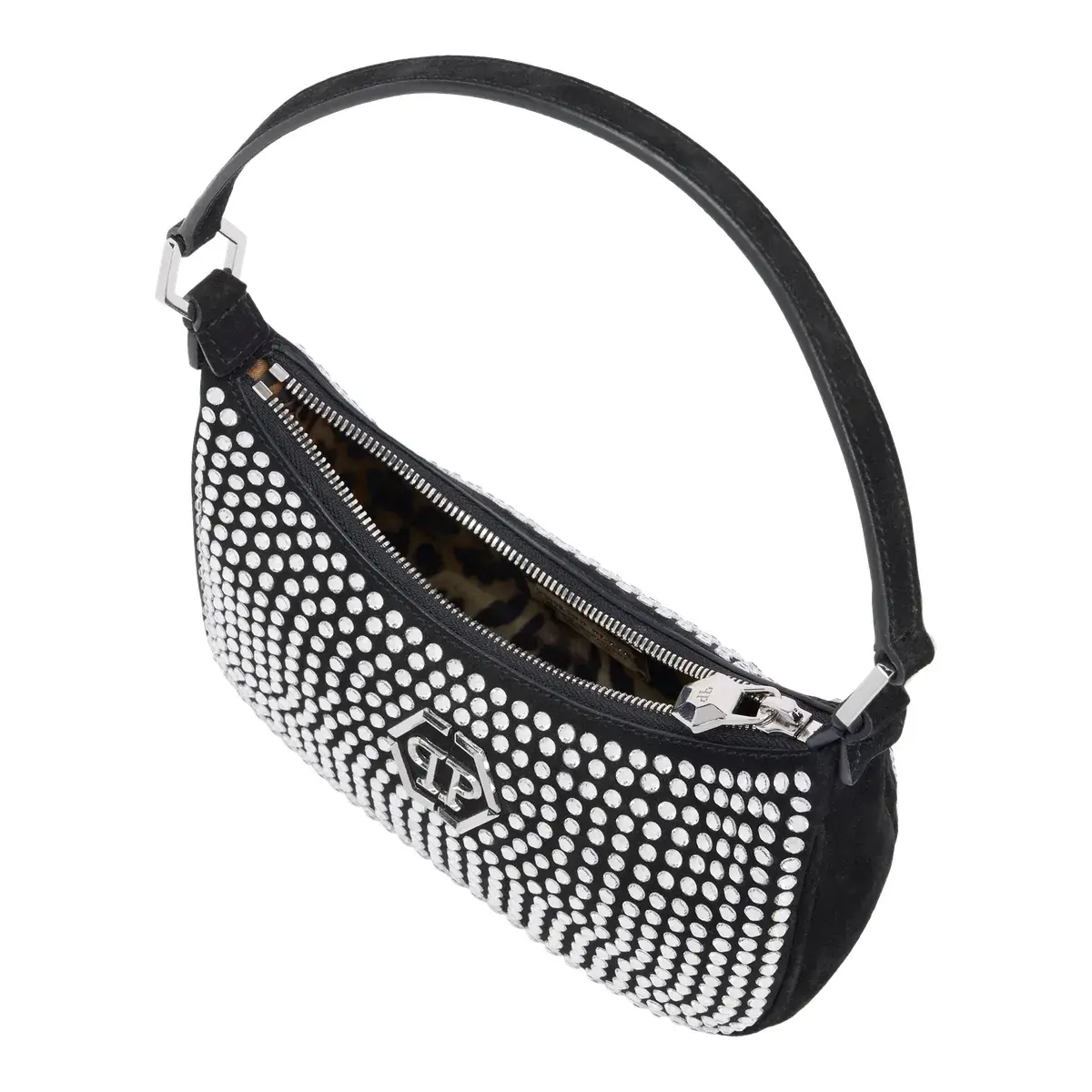 Schultertasche mit Strassverzierungen