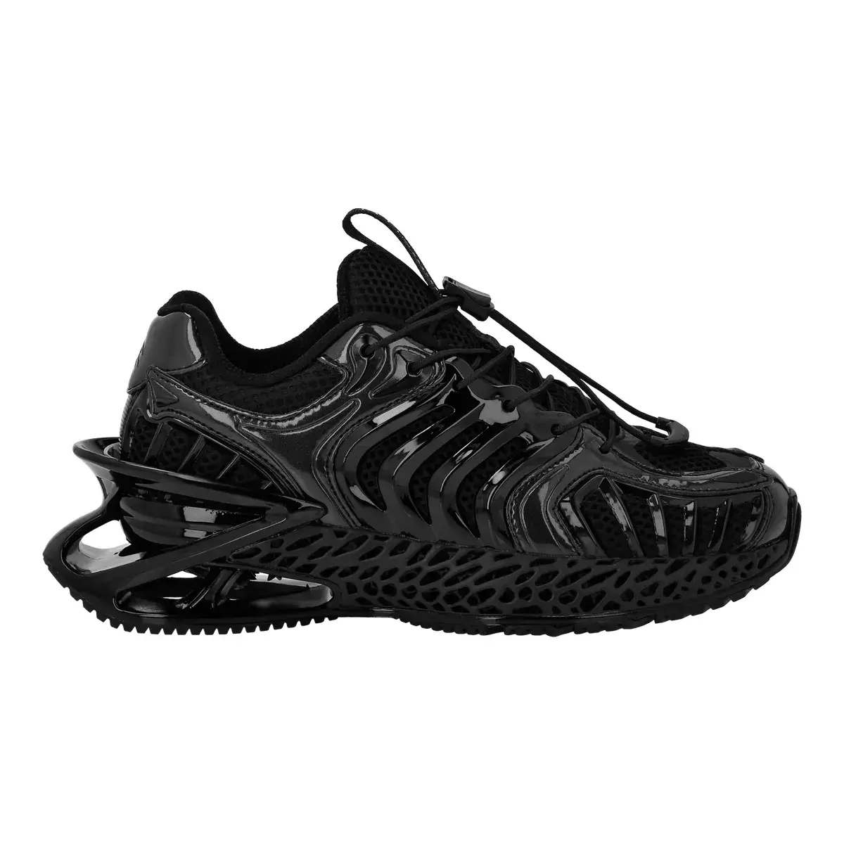 Futuristische Runner Sneakers mit klobiger Sohle
