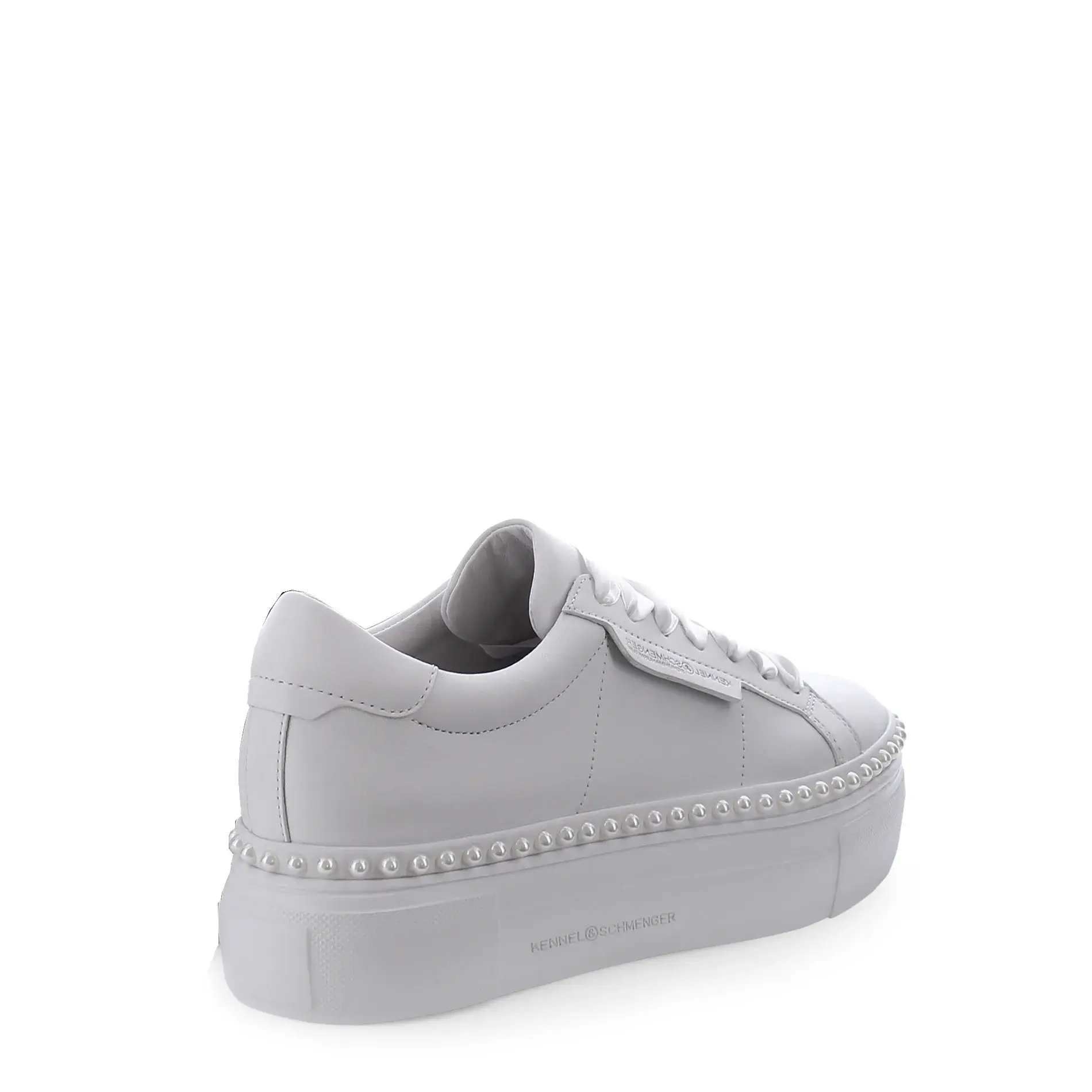 Plateau Leder Sneaker mit Perlen