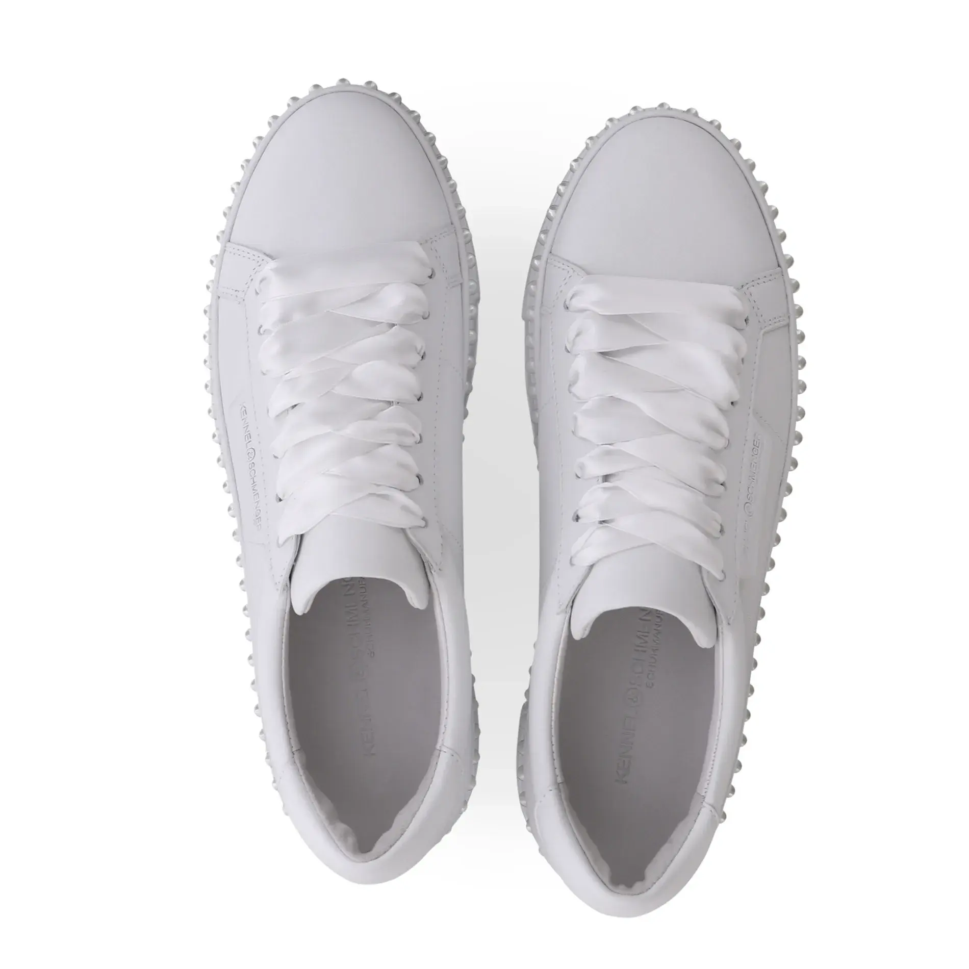 Plateau Leder Sneaker mit Perlen