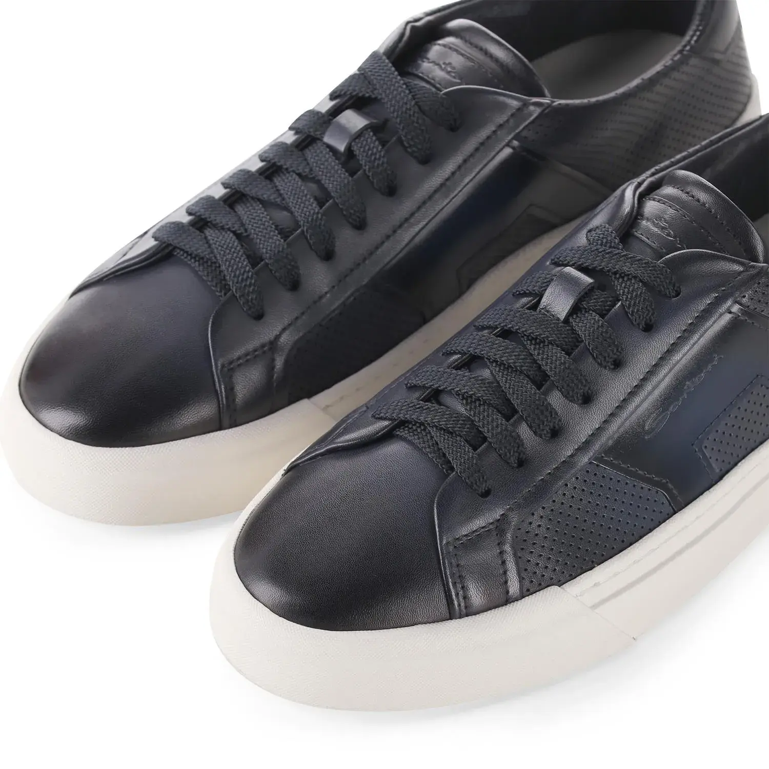 Leder Low-Top Mode Sneaker