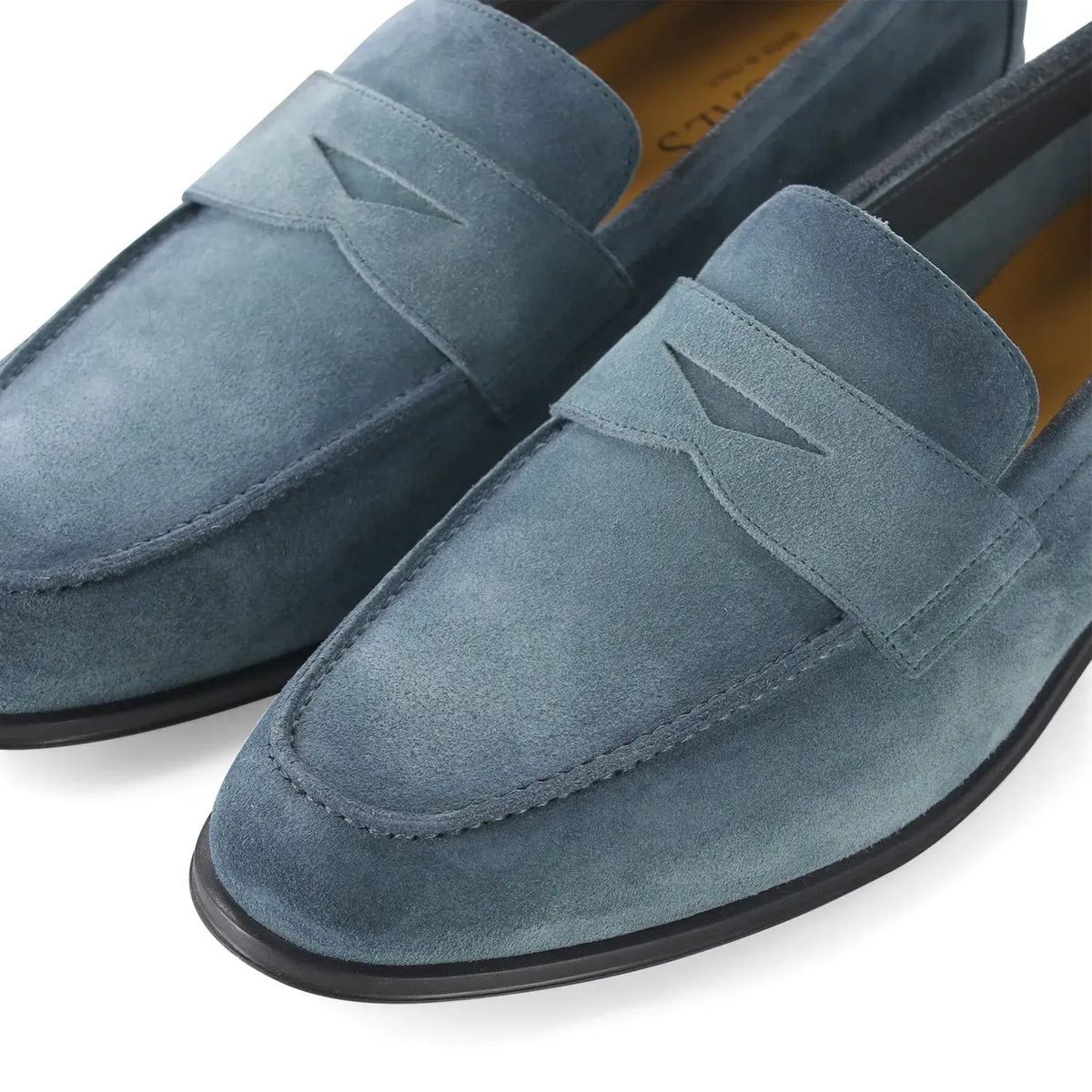 Wildleder Penny Loafer mit Riemendetail
