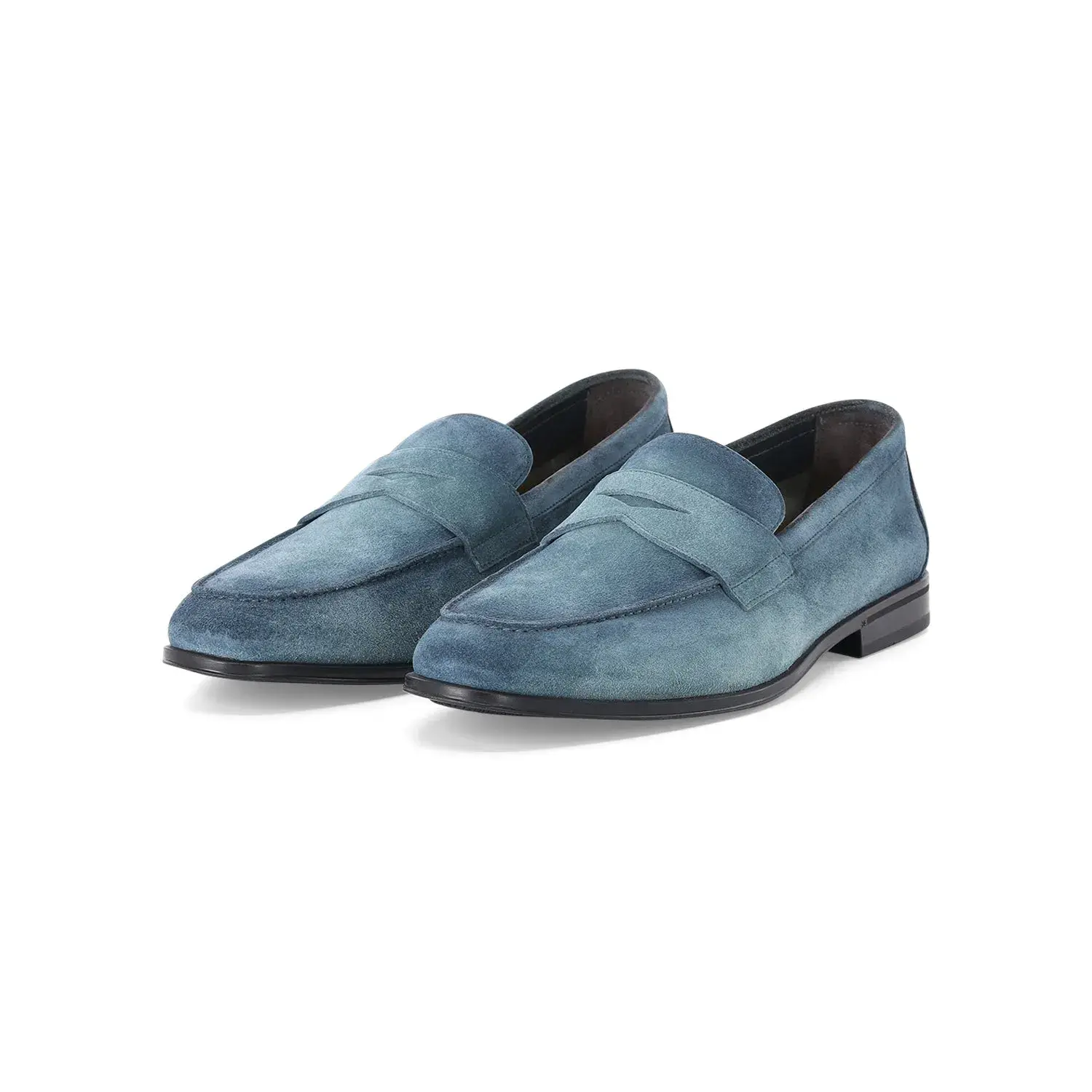 Wildleder Penny Loafer mit Riemendetail
